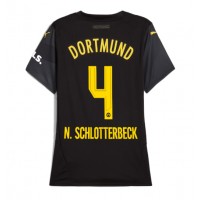 Borussia Dortmund Nico Schlotterbeck #4 Vieraspaita Naiset 2024-25 Lyhythihainen